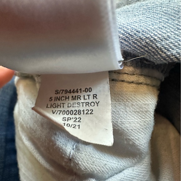 GAP Light Blue Distressed Jean Shorts - Picture 5 of 6